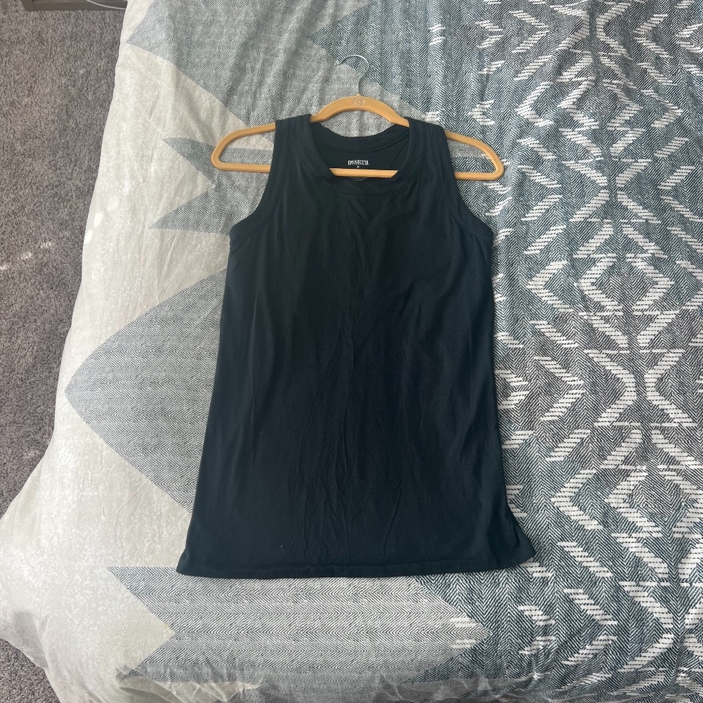 Black Racerback Tank with Shelf Bra